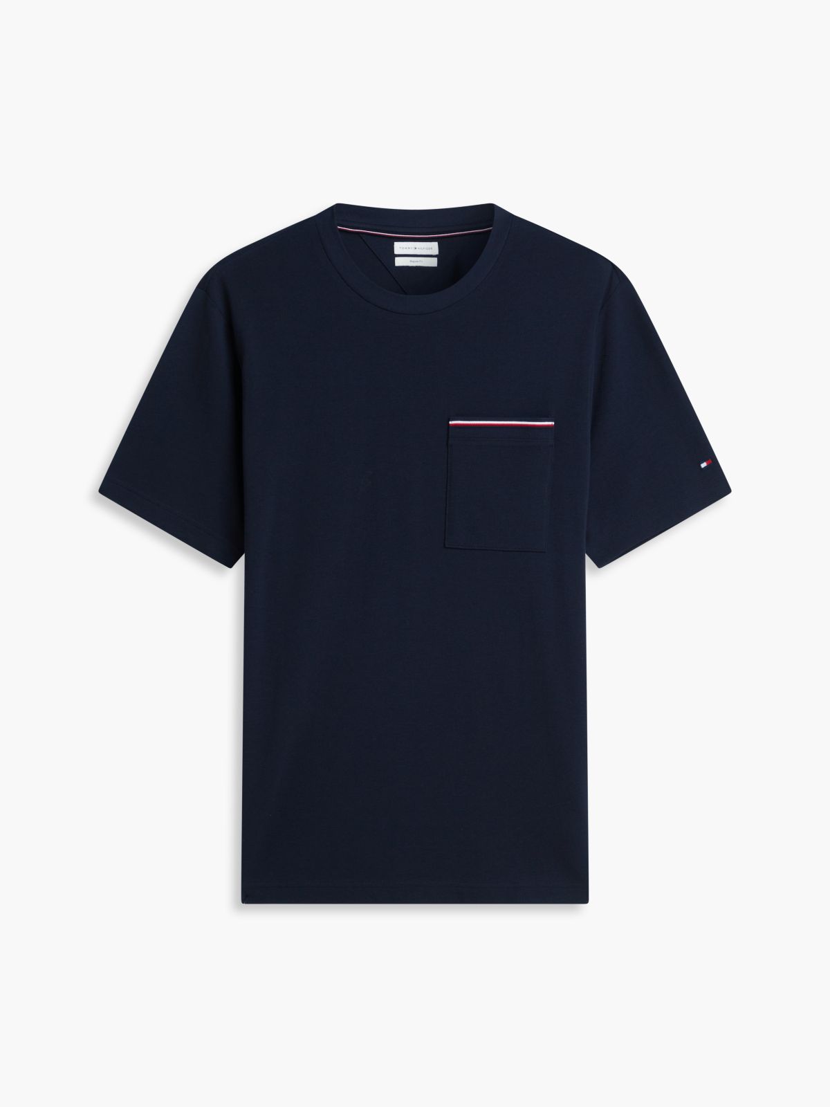 Global Stripe Pocket Pique T-Shirt — Blue