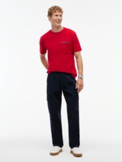 Global Stripe Pocket Pique T-Shirt — Red 2