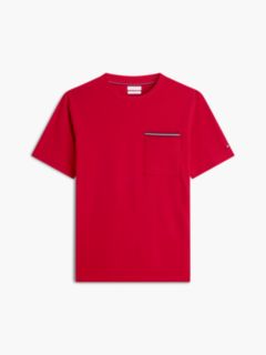 Global Stripe Pocket Pique T-Shirt — Red 5