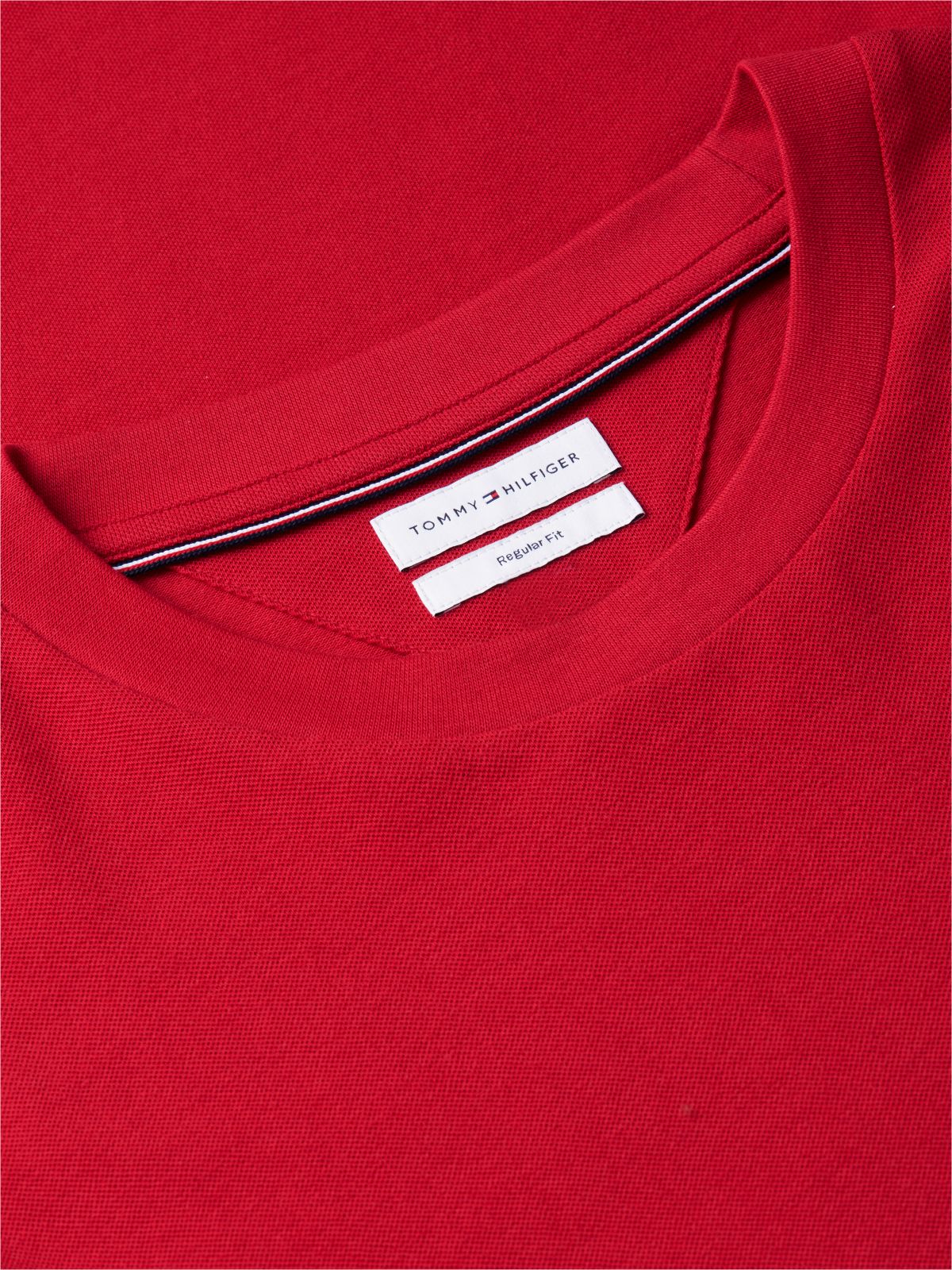 Global Stripe Pocket Pique T-Shirt — Red