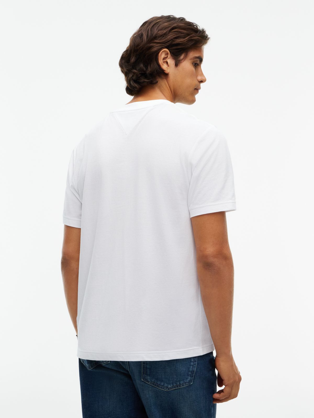 Global Stripe Pocket Pique T-Shirt — White