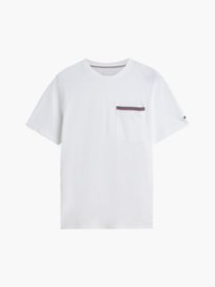 Global Stripe Pocket Pique T-Shirt — White 5