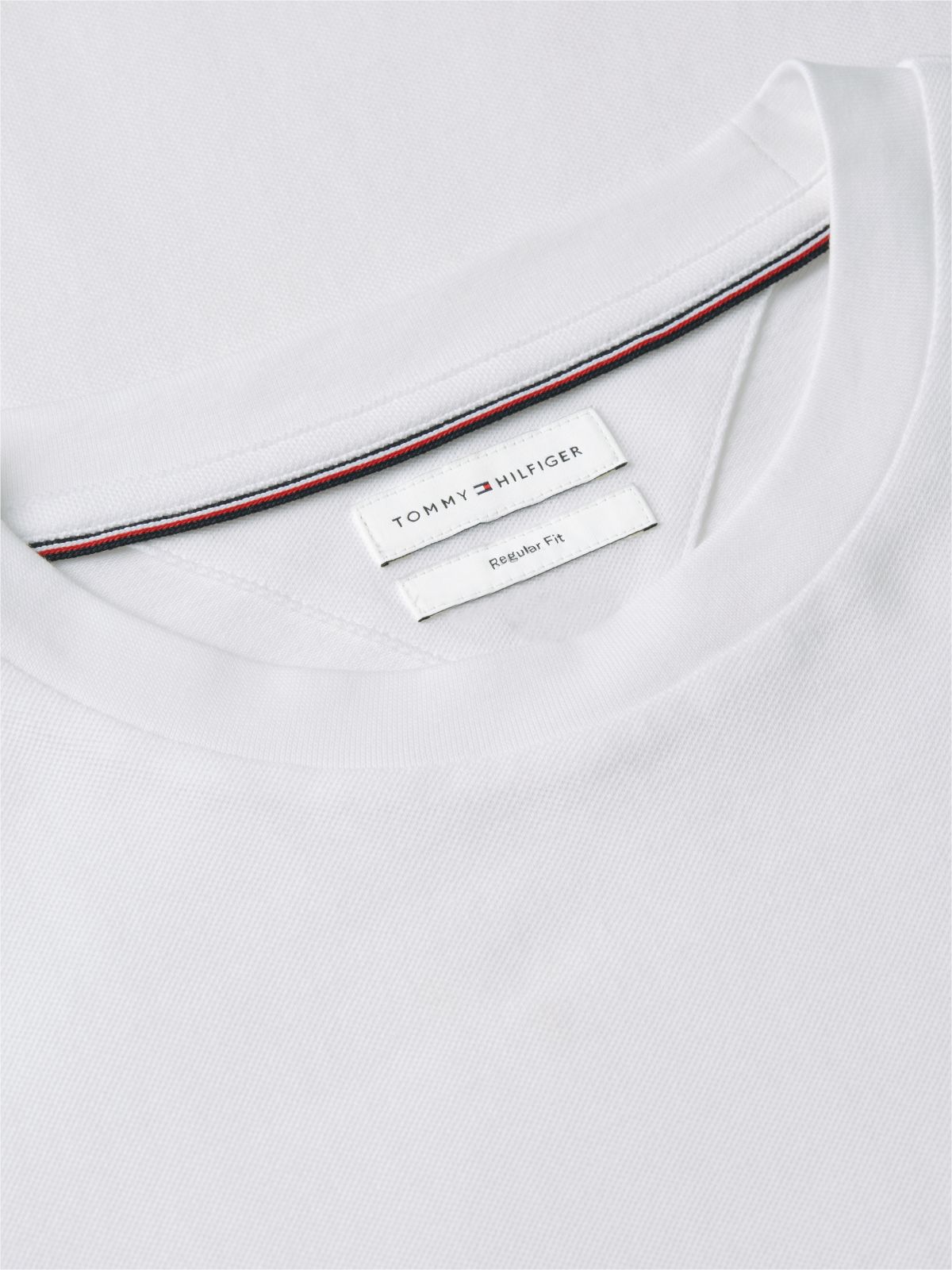 Global Stripe Pocket Pique T-Shirt — White