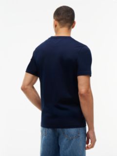 Varsity Logo Embroidery Crew Neck T-Shirt — Blue 4