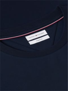 Embossed Logo Interlock Knit T-Shirt — Blue 6