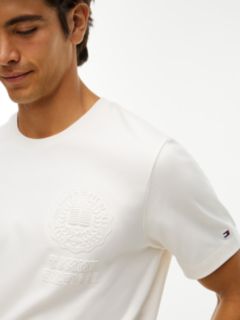 Embossed Logo Interlock Knit T-Shirt — Yellow 3