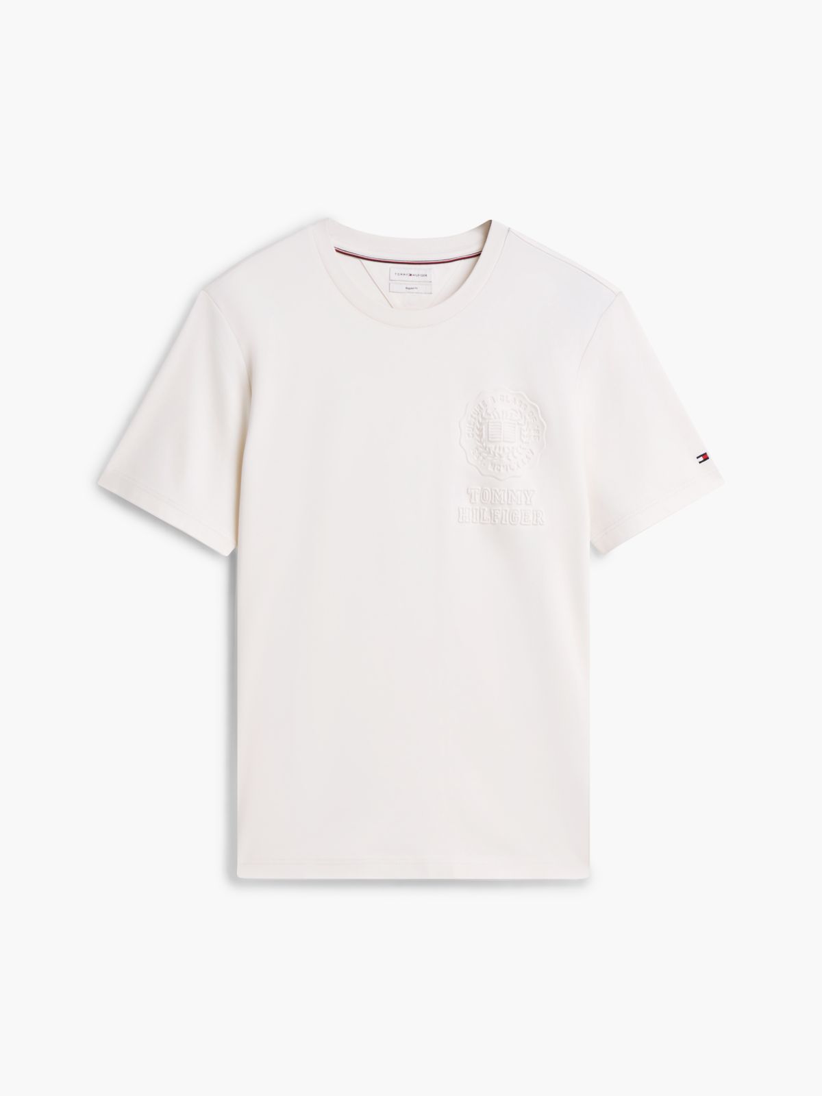 Embossed Logo Interlock Knit T-Shirt — Yellow
