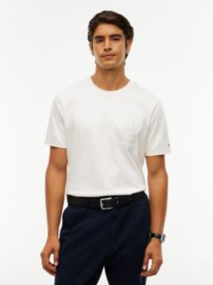 Embossed Logo Interlock Knit T-Shirt — Yellow 1