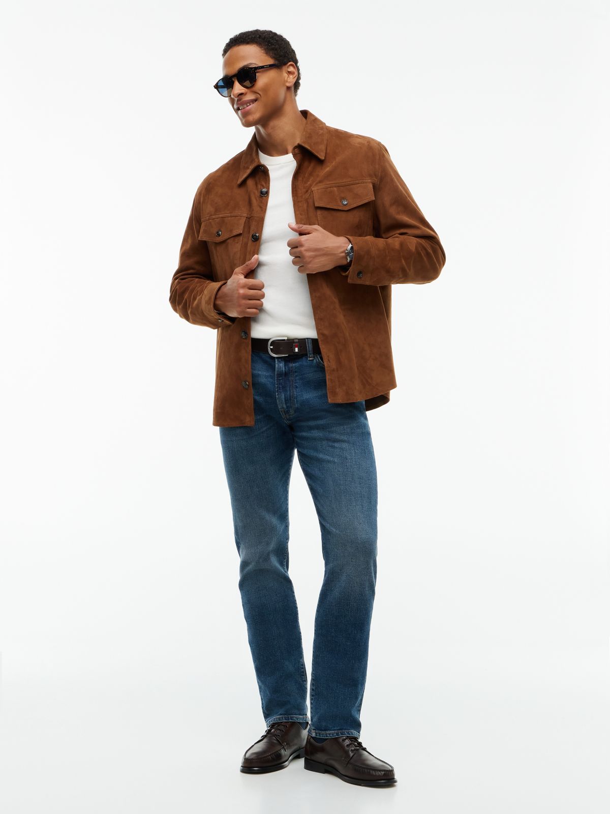 Denton Slim Straight Whiskered Jeans — Denim