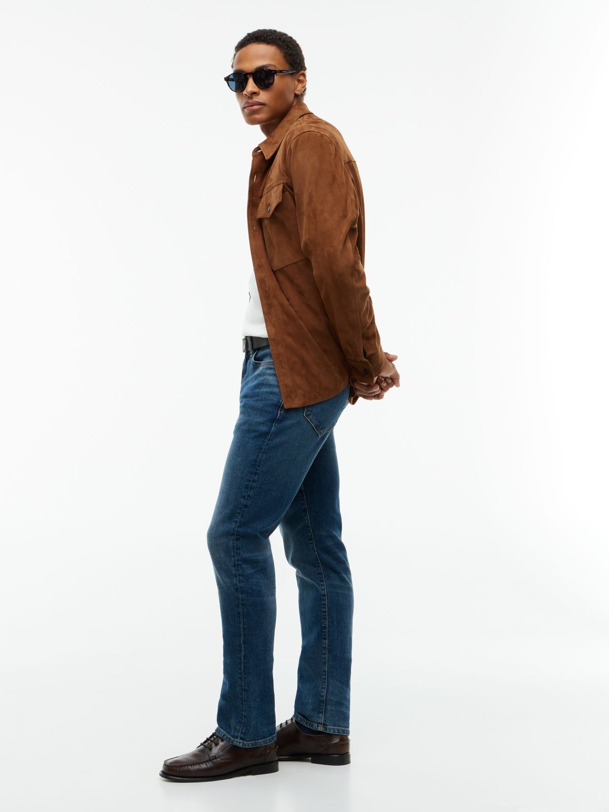 Denton Slim Straight Whiskered Jeans — Denim