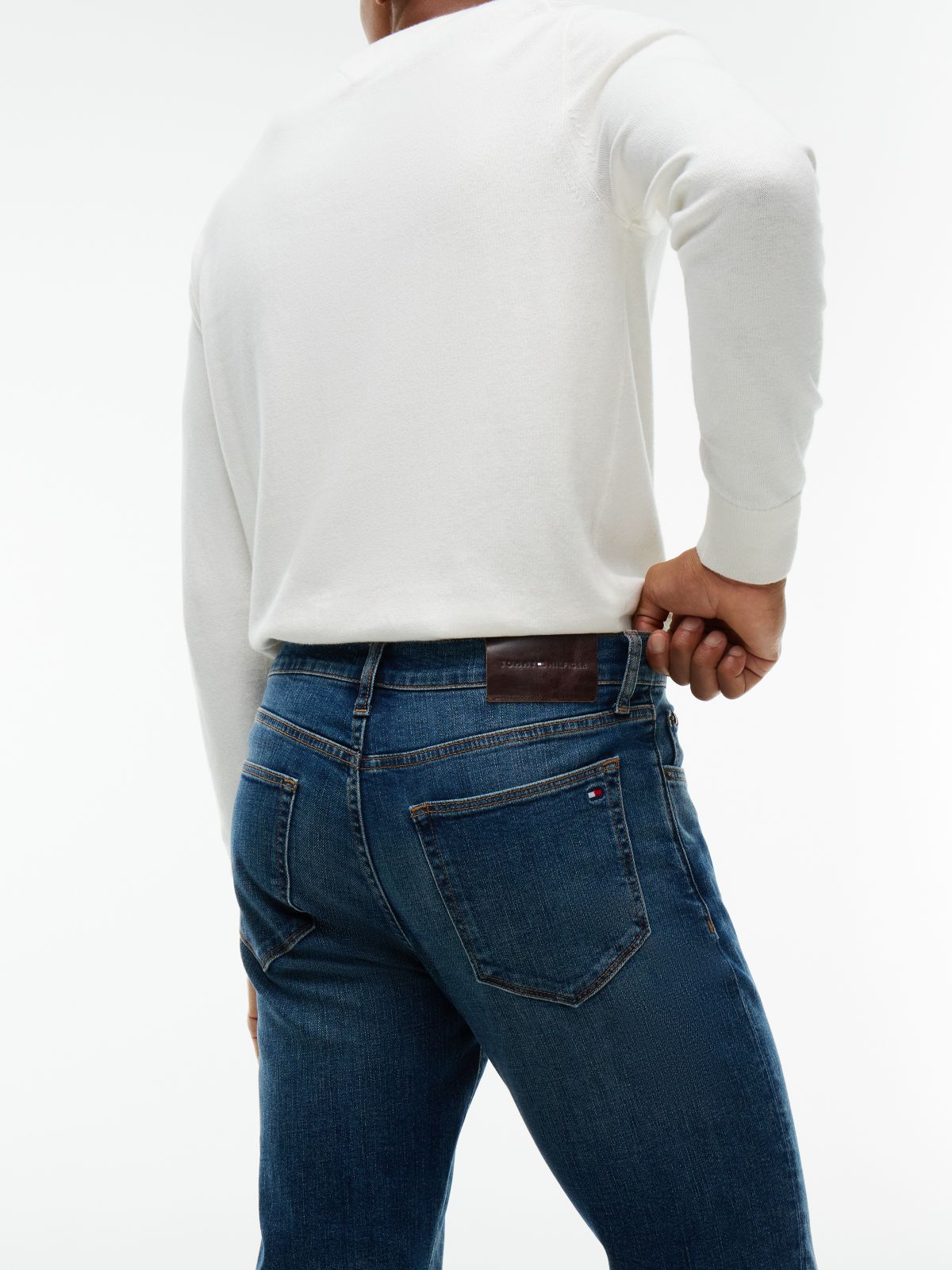 Denton Slim Straight Whiskered Jeans — Denim