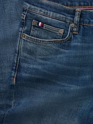 denim denton slim straight leg jeans mit whisker-effekt für herren - tommy hilfiger