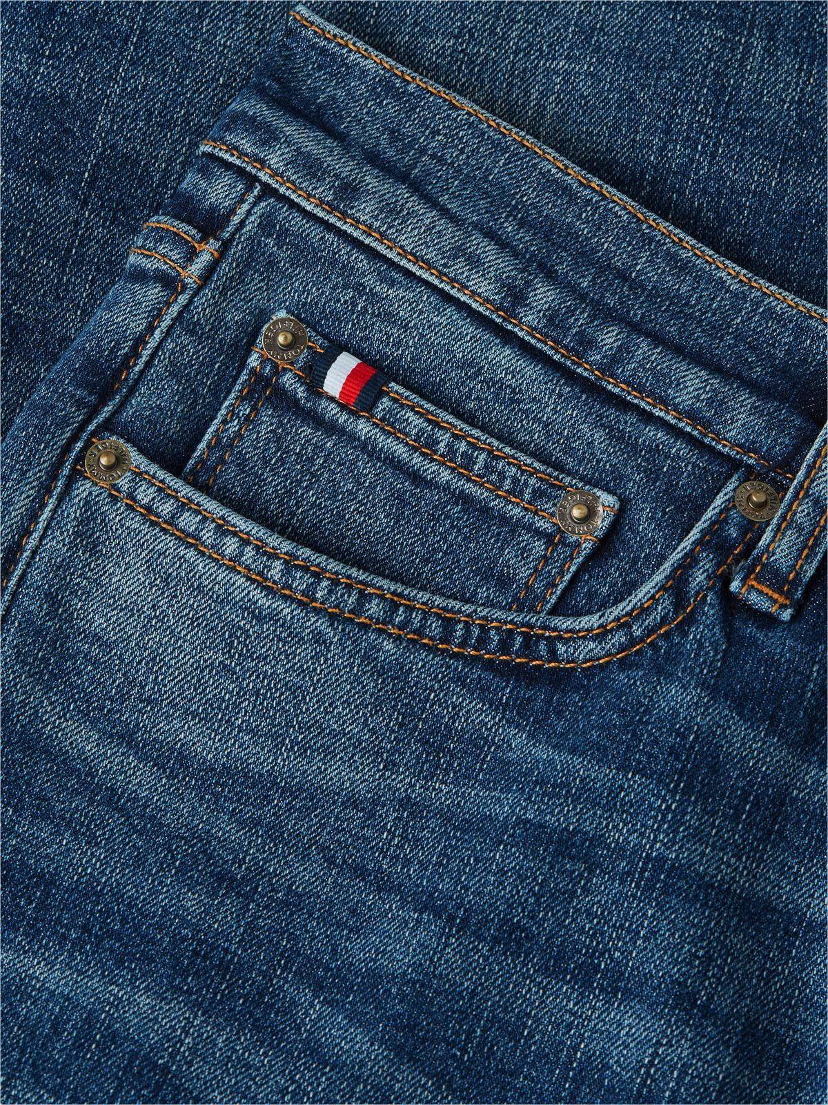 Denton Slim Straight Whiskered Jeans — Denim