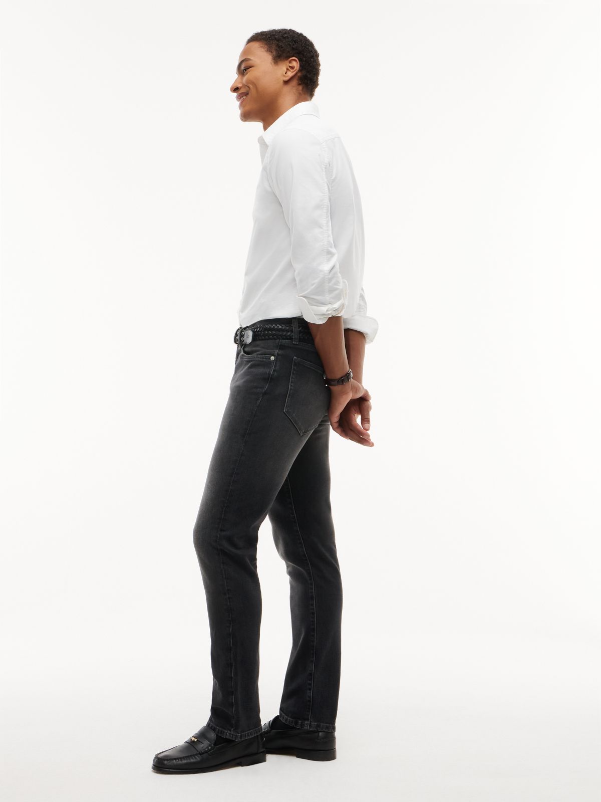 Denton Slim Straight Faded Jeans — Denim