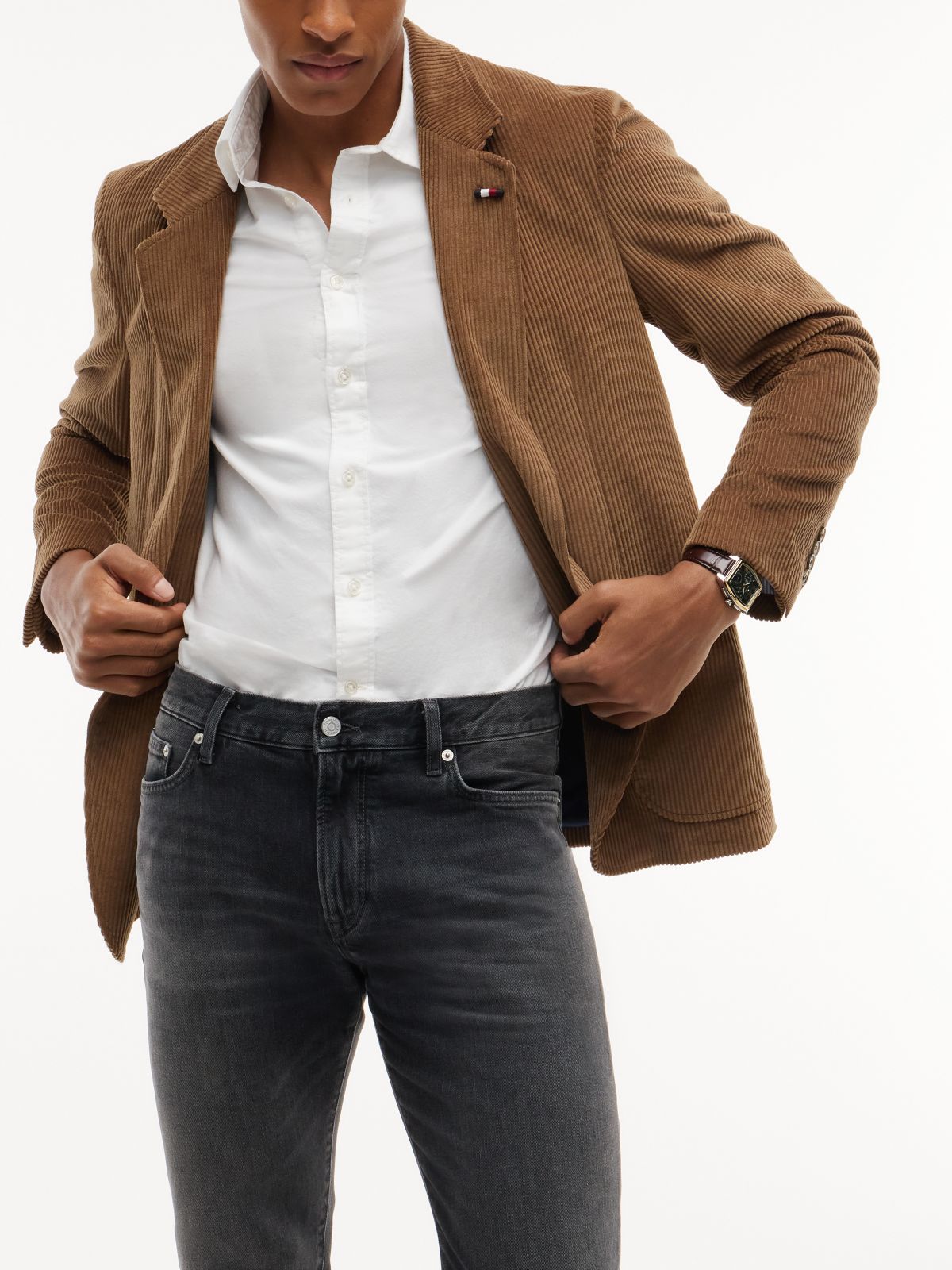 Denton Slim Straight Faded Jeans — Denim