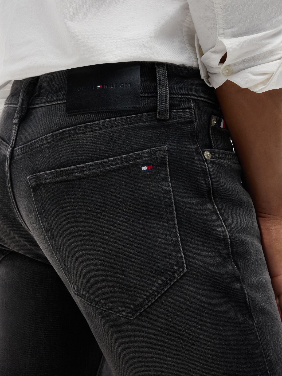 Denton Slim Straight Faded Jeans — Denim