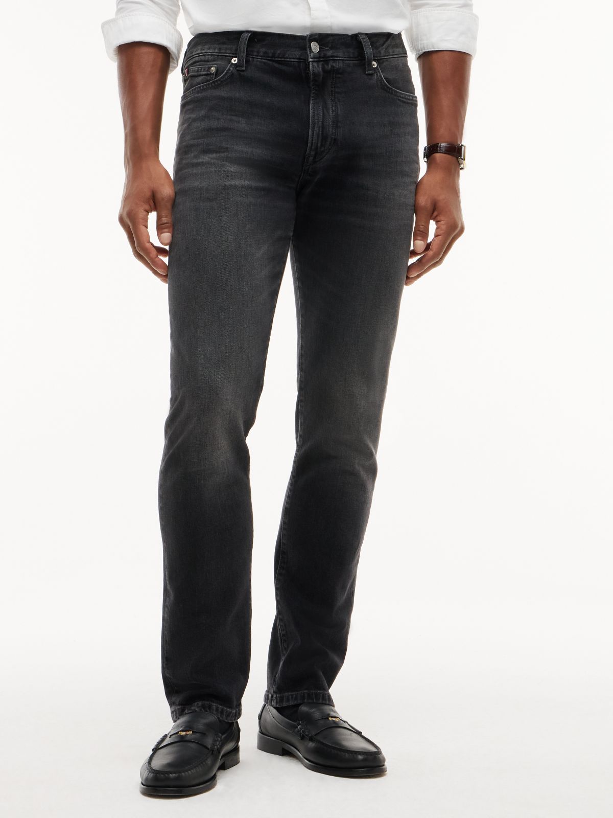 Denton Slim Straight Faded Jeans — Denim