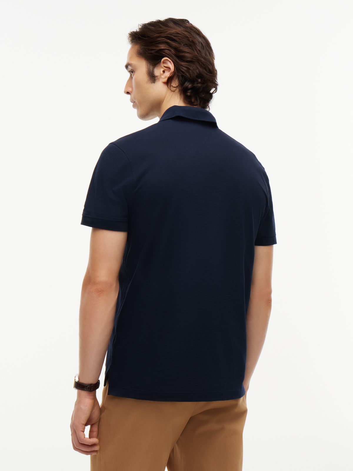 New York Label Performance Regular Fit Polo Shirt — Blue