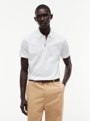 white new york label performance regular polo shirt for men tommy hilfiger