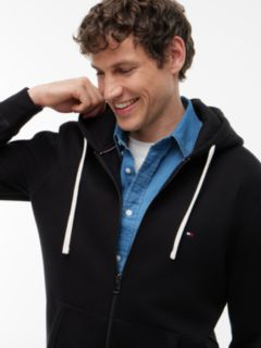 Flag Embroidery Fleece Zip-Thru Hoody — Black 3