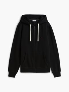 Flag Embroidery Fleece Zip-Thru Hoody — Black 5