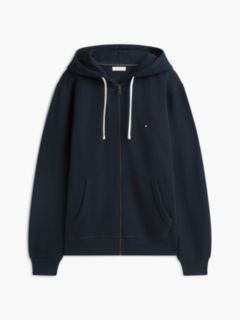 Flag Embroidery Fleece Zip-Thru Hoody — Blue 5