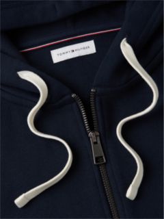Flag Embroidery Fleece Zip-Thru Hoody — Blue 6