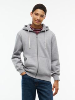 Flag Embroidery Fleece Zip-Thru Hoody — Grey 1