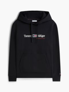 Logo Fleece Drawstring Hoody — Black 5