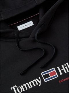Logo Fleece Drawstring Hoody — Black 6