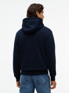 Logo Fleece Drawstring Hoody — Blue 4