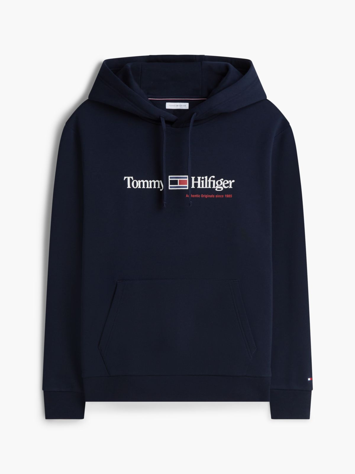 Logo Fleece Drawstring Hoody — Blue