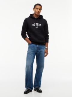 Logo Embroidery Fleece Hoody — Black 2