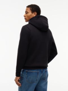 Logo Embroidery Fleece Hoody — Black 4