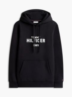 Logo Embroidery Fleece Hoody — Black 5