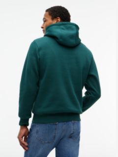 Logo Embroidery Fleece Hoody — Green 4