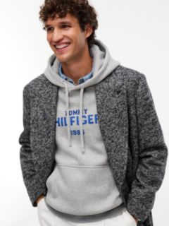 Logo Embroidery Fleece Hoody — Grey 4