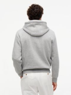 Logo Embroidery Fleece Hoody — Grey 5