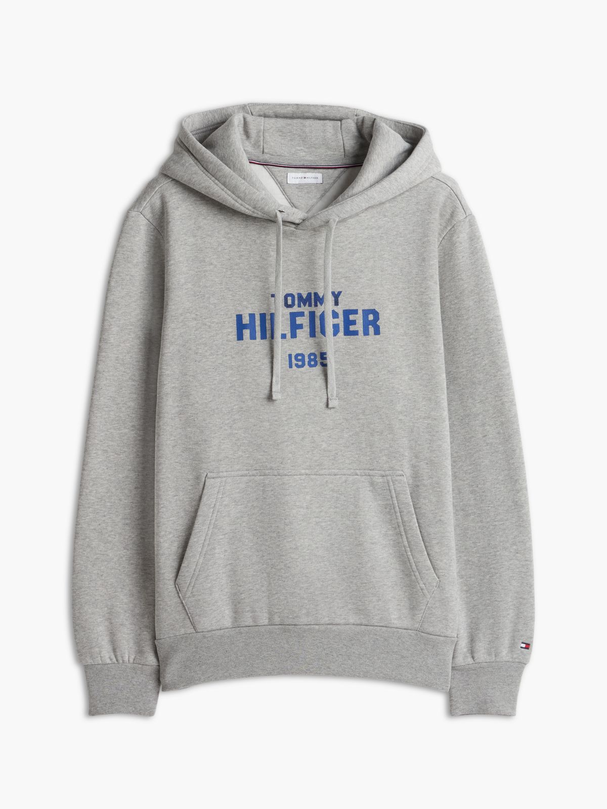Logo Embroidery Fleece Hoody — Grey