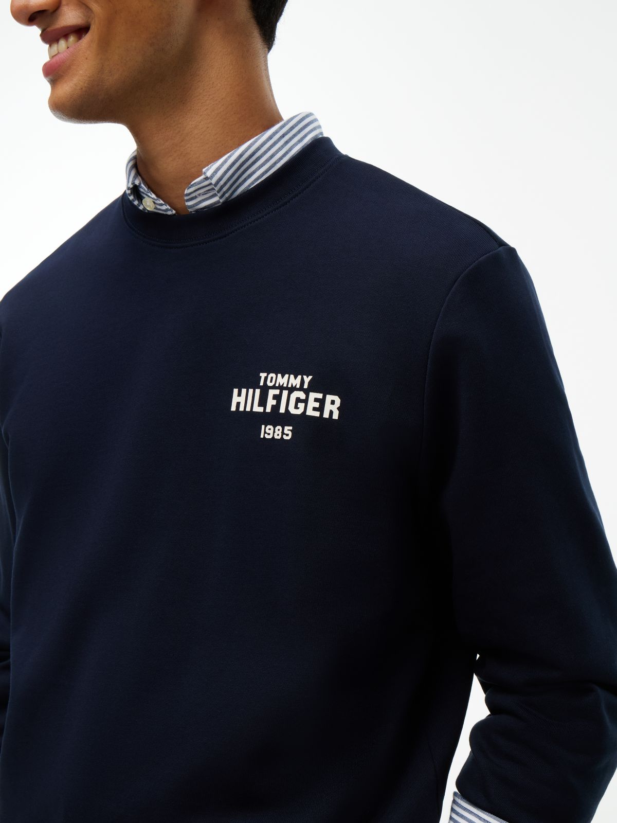1985 Logo Terry Crew Neck Sweatshirt — Blue