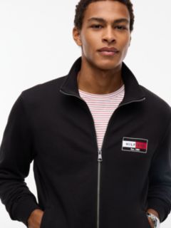 Logo Zip-Thru Terry Sweatshirt — Black 3