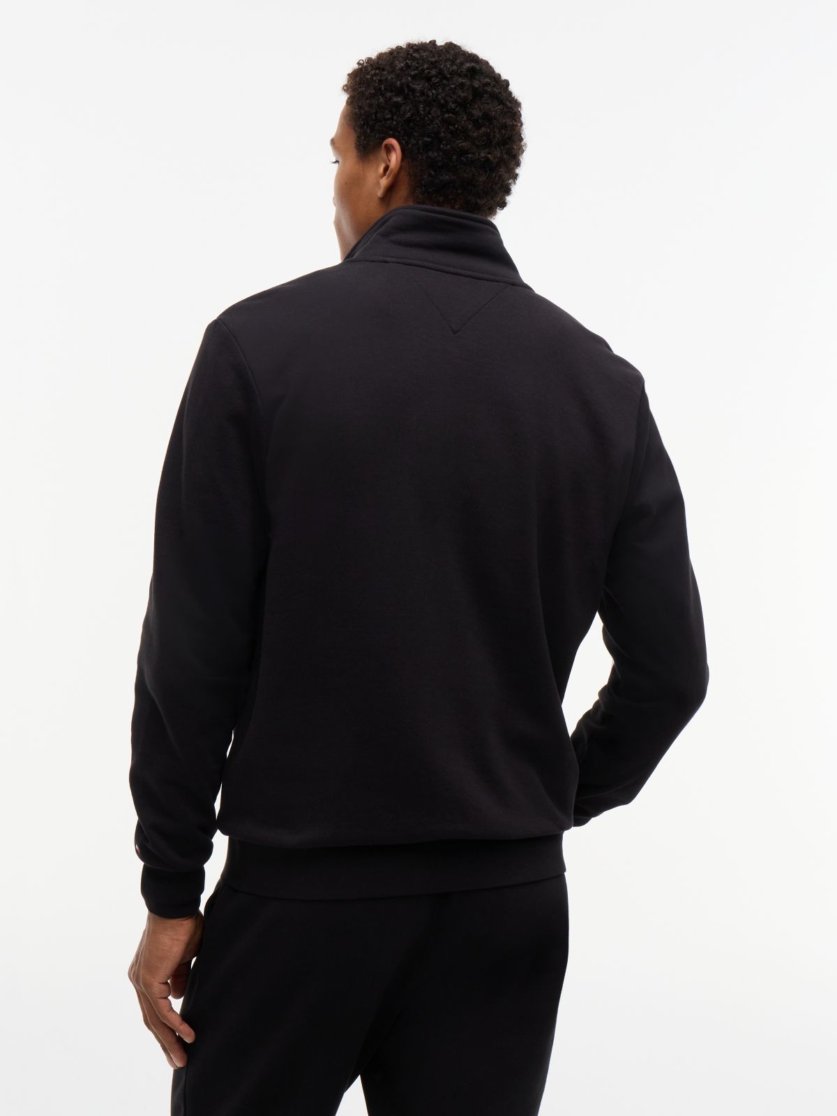 Logo Zip-Thru Terry Sweatshirt — Black