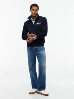 Logo Zip-Thru Terry Sweatshirt — Blue 2