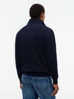 Logo Zip-Thru Terry Sweatshirt — Blue 4