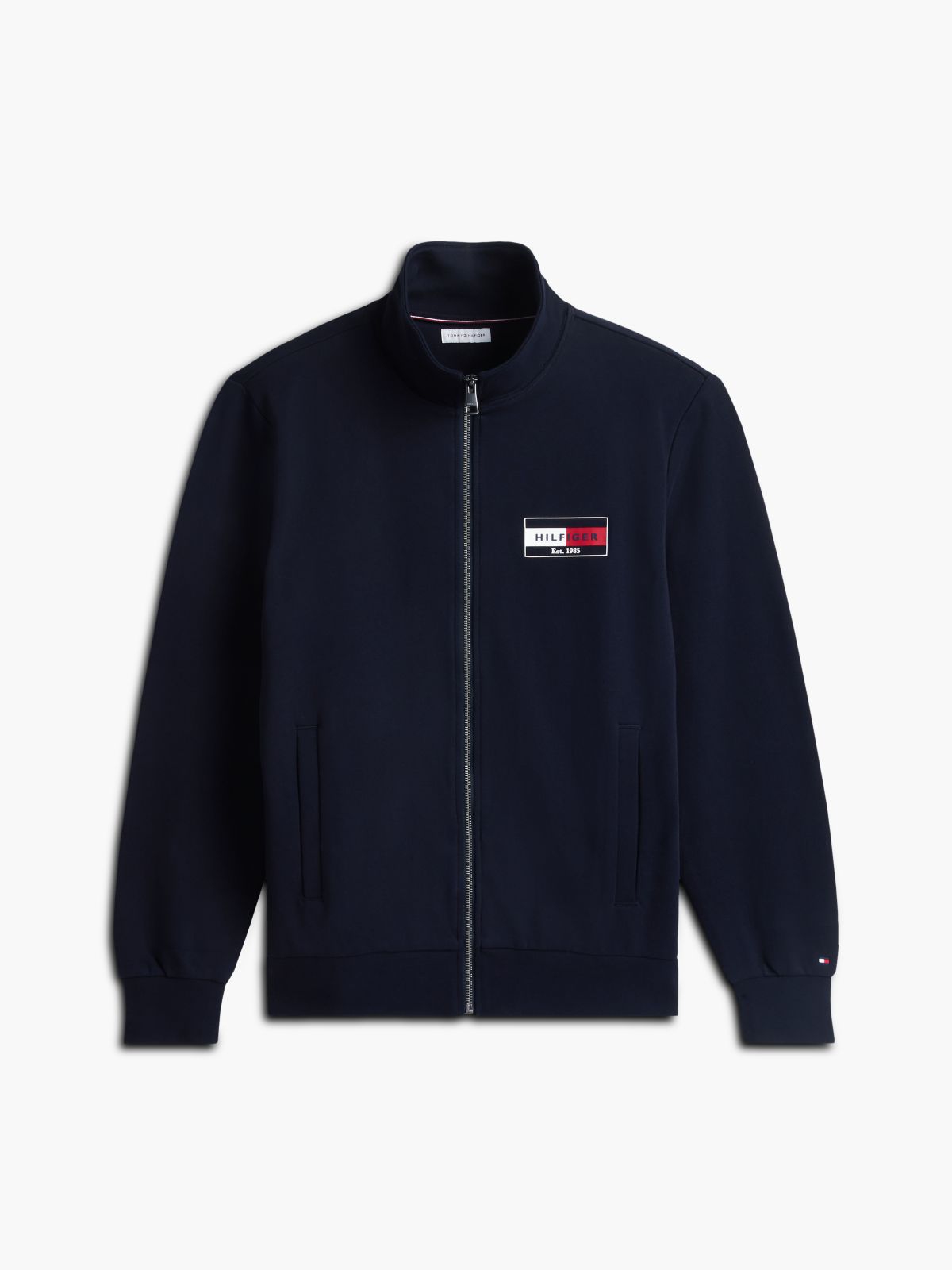 Logo Zip-Thru Terry Sweatshirt — Blue