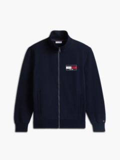 Logo Zip-Thru Terry Sweatshirt — Blue 5