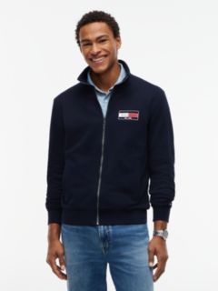 Logo Zip-Thru Terry Sweatshirt — Blue 1