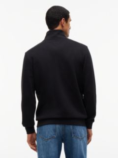 Global Stripe Terry Quarter-Zip Sweatshirt — Black 4