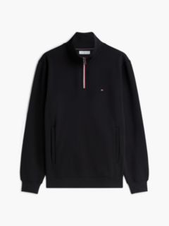 Global Stripe Terry Quarter-Zip Sweatshirt — Black 5