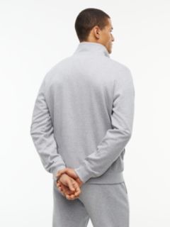 Global Stripe Terry Quarter-Zip Sweatshirt — Grey 4